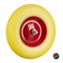 Caoutchouc De Roue De Brouette Relaxdays - Roue De Brouette Avec Axe - Jante En Acier Anti-crevaison Jaune-gris 15 Caoutchouc De Roue De Brouette Relaxdays - Roue De Brouette Avec Axe - Jante En Acier Anti-crevaison Jaune-gris -Vendite Pelouse Pro 1200x1200 952