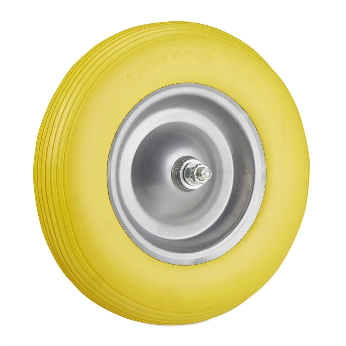 Caoutchouc De Roue De Brouette Relaxdays - Roue De Brouette Avec Axe - Jante En Acier Anti-crevaison Jaune-gris 11 Caoutchouc De Roue De Brouette Relaxdays - Roue De Brouette Avec Axe - Jante En Acier Anti-crevaison Jaune-gris – Image 11