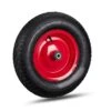 Roue De Brouette Relaxdays 4.80 4.00-8 - Roue De Secours Brouette - Pneu Pneumatique - Avec Adaptateurs Noir-rouge