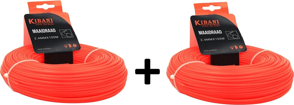 Fil De Coupe Kibani Par 2 - 2.4mm 100 Mètres - Ligne De Coupe Pour Débroussailleuse - Fil De Coupe - Set 1 Fil De Coupe Kibani Par 2 - 2.4mm 100 Mètres - Ligne De Coupe Pour Débroussailleuse - Fil De Coupe - Set