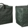 4x Sacs à Déchets / Poubelle Vert Coffre Carré Pliable 225 Litres - Sacs De Jardinage De Jardin - Nettoyage / Rangement De Jardin - Entretien De Pelouse