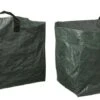 2x Sacs à Déchets / Poubelle Vert Coffre Carré Pliable 225 Litres - Sacs De Jardinage De Jardin - Nettoyage / Rangement De Jardin - Entretien De Pelouse