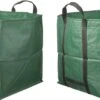 2x Sacs à Déchets Verts Carrés Pliables 324 Litres - Sacs De Jardinage à Déchets De Jardin - Nettoyage / Rangement Du Jardin - Entretien Du Jardin