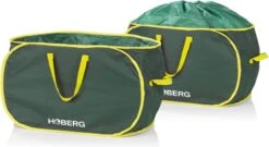 Hoberg Sacs De Jardinage | 2 X 333 Litres à Montage Automatique, Verrouillables, Robustes, 3 Poignées De Transport | Hydrofuge, Stable Et Peu Encombrant à Ranger [capacité De Charge 45 Kg, Polyester Oxford 600D]