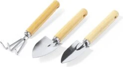 Ensemble De Jardinage - Outils De Outils De Jardin - Ensemble D'outils - Râteau - Pelle - Pelle - Sac De Transport - Katoen - Bois - Métal - Marron - 3 Pièces -Vendite Pelouse Pro 1200x658 4