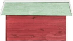 VidaXL Auvent Pour Tondeuse à Gazon 72 X 87 X 50 Cm Bois D'épicéa Rouge Et Blanc -Vendite Pelouse Pro 1200x686 1