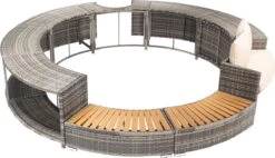 Steps Rondes De Jardin Pour Spa Avec Rangement Intégré - Bordure Avec Rangement Et Siège - Pour Hot De Piscine Spa Spa - Poly Rotin Grijs Bois Dur Rond En Acier Enduit De Poudre Taille Intérieure 203 Cm -Vendite Pelouse Pro 1200x689 2