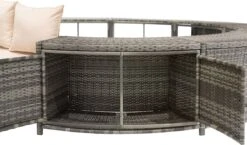 Steps Rondes De Jardin Pour Spa Avec Rangement Intégré - Bordure Avec Rangement Et Siège - Pour Hot De Piscine Spa Spa - Poly Rotin Grijs Bois Dur Rond En Acier Enduit De Poudre Taille Intérieure 203 Cm -Vendite Pelouse Pro 1200x705 4