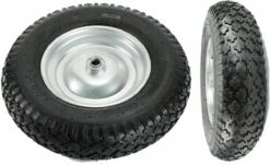 Benson Roue De Brouette Avec Pneu Pneumatique, Jante En Acier Argenté, 4.80 / 4.00-8 | Diamètre Du Trou D'axe 20 Mm Roulement à Rouleaux | Jante En Acier | Hauteur De La Roue 39 Cm -Vendite Pelouse Pro 1200x736 1