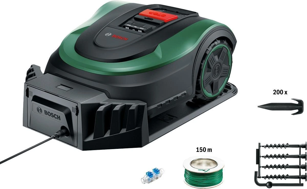 Tondeuse Robotique Bosch Indego S 500 - Pour Les Pelouses Jusqu'à 500 M2 - Incl. Borne De Recharge Et Accessoires 1 Tondeuse Robotique Bosch Indego S 500 - Pour Les Pelouses Jusqu'à 500 M2 - Incl. Borne De Recharge Et Accessoires