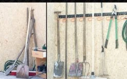 TURAKOS Support Pour Outils De Jardin, 4 X 40 Cm, Support Mural Avec Revêtement En Caoutchouc Antidérapant, Suspension D'outils De Jardin Pour Garage, Abri à Outils, Cave -Vendite Pelouse Pro 1200x747 3