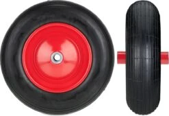 Roue De Brouette Relaxdays 3.50-8 - Roue De Secours Anti-crevaison - Jante Acier Rouge - Pneu Brouette -Vendite Pelouse Pro 1200x821 4