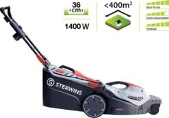 STERWINS - Tondeuse électrique 3 Roues - 1400 W - 220-240 V -Vendite Pelouse Pro 1200x834