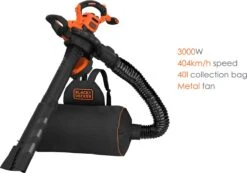 Black & Decker BLACK+DECKER BEBLV300SB- Souffleur QS - 404 Km/h - 3000W - Fonction Aspiration/soufflage - Filaire 14 Black & Decker BLACK+DECKER BEBLV300SB- Souffleur QS - 404 Km/h - 3000W - Fonction Aspiration/soufflage - Filaire -Vendite Pelouse Pro 1200x842
