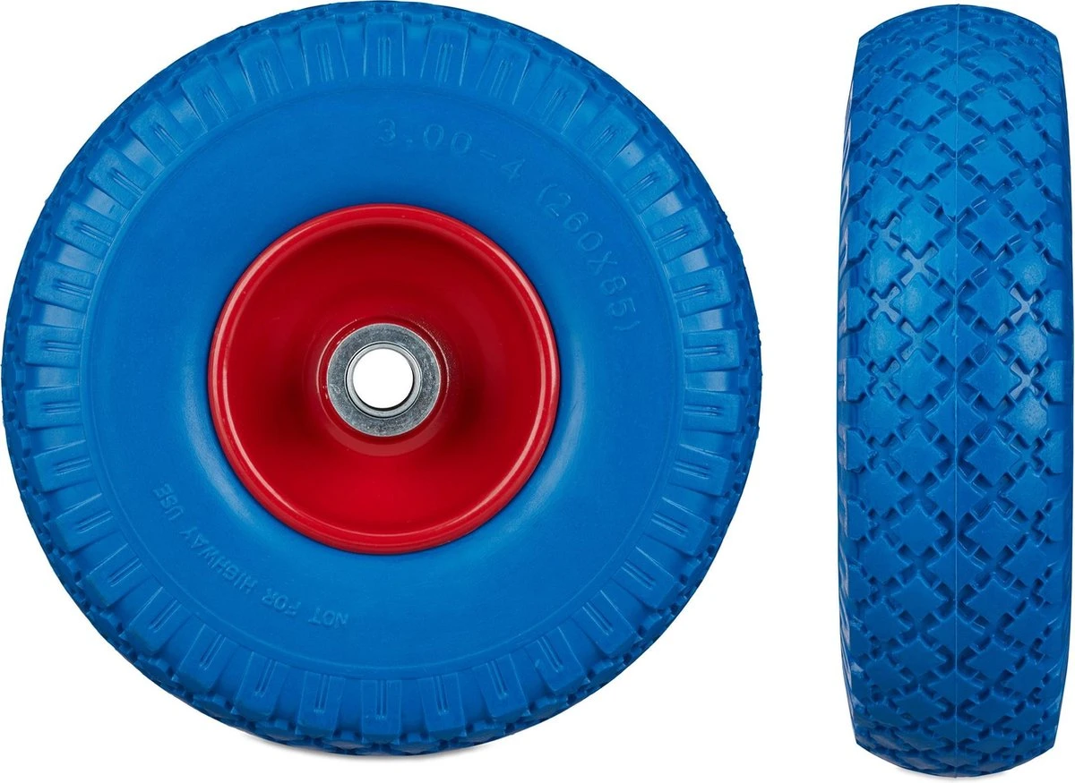 Ensemble De Roues Pour Diable Relaxdays V8 X - Pneu En Caoutchouc - Charrette à Main - 150 Kg - Jante Acier Bleu 9 Ensemble De Roues Pour Diable Relaxdays V8 X - Pneu En Caoutchouc - Charrette à Main - 150 Kg - Jante Acier Bleu – Image 9
