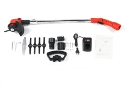 Tondeuse à Gazon DrillPro - Coupe- Coupe-herbe électriques - Tondeuse à Gazon - Tondeuse à Gazon - Sans Fil - Poignée Réglable - 300W 12V - Avec 1 Batterie Et Chargeur - Pour Tailler La Pelouse De Jardin - Rouge -Vendite Pelouse Pro 1200x895