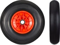 Roue De Brouette Relaxdays Anti Crevaison - 4.00-6 - Roue De Secours - PU - Complète - 3 Adaptateurs Noir-rouge -Vendite Pelouse Pro 1200x907 4