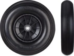 Relaxdays 2x Roue De Brouette 4.00-6 - Caoutchouc Intégral - Roue De Secours Anti-crevaison - Complète - Adaptateurs -Vendite Pelouse Pro 1200x910