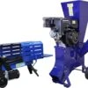 Bundle T-Mech : Fendeur De Bûches 370 Mm/ 15 Hp Shredder 102 Mm Max - Broyage De Bois - Fendage De Bois - équipement De Sécurité GRATUIT - Broyeur De Bois