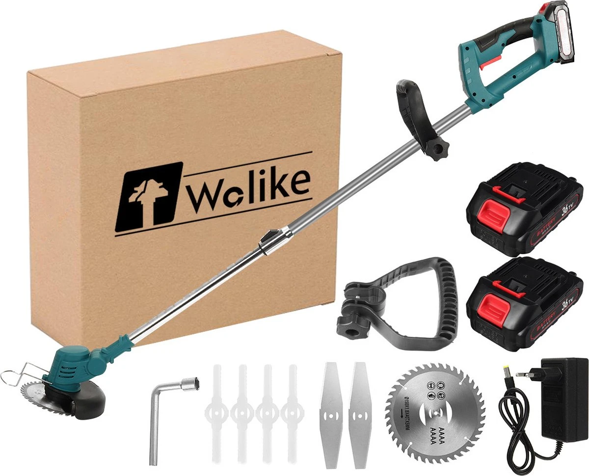 Coupe-herbe Coupe-herbe - Tondeuse à Gazon électrique Sans Fil Rechargeable - Tondeuse à Gazon Rotative - Tondeuse à Gazon - Poignée Réglable - Avec 2 Piles - Pour Tailler La Pelouse De Jardin - Blauw 1 Coupe-herbe Coupe-herbe - Tondeuse à Gazon électrique Sans Fil Rechargeable - Tondeuse à Gazon Rotative - Tondeuse à Gazon - Poignée Réglable - Avec 2 Piles - Pour Tailler La Pelouse De Jardin - Blauw