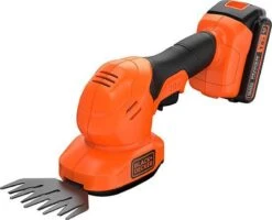 Black & Decker BLACK+DECKER BCSS18D1-QW Cisailles à Gazon Et Arbustes - Avec Lames Interchangeables - Batterie Et Chargeur Inclus