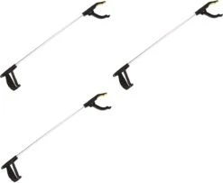 3x Pinces à Déchets Universelles / Aides à La Préhension Avec Aimant 75 Cm - Pinces à Déchets Avec Poignée De Serrage