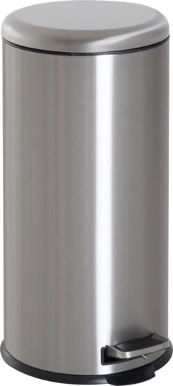HOMCOM Poubelle à Pédale Poubelle Avec Poubelle à Pédale Poubelle Avec Couvercle Rabattable 30 L 851-013