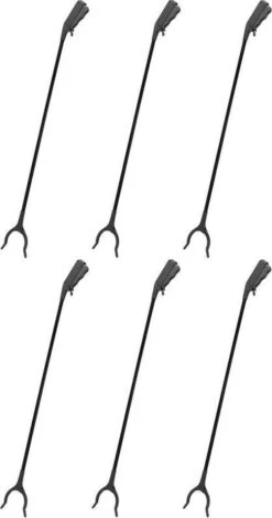 6x Pince à Déchets Noire 82 Cm - Nettoyage Des Ordures - Bras De Préhension / Pince à Déchets / Pince à Déchets Noir
