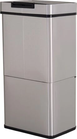 HOMCOM Poubelle Système De Séparation Des Déchets Poubelle Avec Capteur 72 L 3 Compartiments Acier Inoxydable Argent 851-018 15 HOMCOM Poubelle Système De Séparation Des Déchets Poubelle Avec Capteur 72 L 3 Compartiments Acier Inoxydable Argent 851-018 -Vendite Pelouse Pro 665x1200