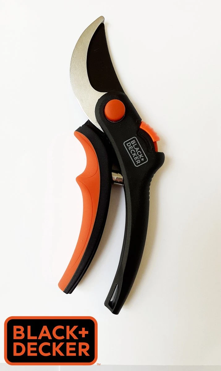 Black & Decker Sécateur Black+Decker - Bypass - Ciseaux à Fleurs - Lames En Acier Trempé - Zwart/ Oranje - Epaisseur De Branche Diamètre De Coupe Max Ø 13 Mm 9 Black & Decker Sécateur Black+Decker - Bypass - Ciseaux à Fleurs - Lames En Acier Trempé - Zwart/ Oranje - Epaisseur De Branche Diamètre De Coupe Max Ø 13 Mm – Image 9