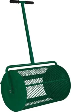 Épandeur De Compost Vert T-Mech - Capacité De 80 L - Conception Légère - Porte à Charnière - Comprend Des Gants De Jardin