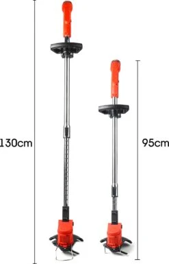 Tondeuse à Gazon DrillPro - Coupe- Coupe-herbe électriques - Tondeuse à Gazon - Tondeuse à Gazon - Sans Fil - Poignée Réglable - 300W 12V - Avec 1 Batterie Et Chargeur - Pour Tailler La Pelouse De Jardin - Rouge -Vendite Pelouse Pro 770x1200