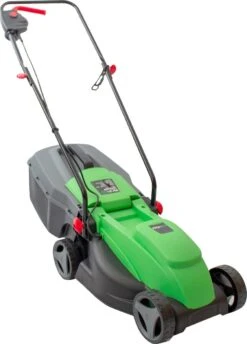 Tondeuse à Gazon électrique Profeco 1000W - Tondeuse à Gazon Avec Largeur De Coupe De 320 Mm Et Hauteur De Coupe Réglable - Avec Bac De Récupération De 30 Litres