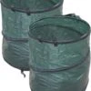 Nature 2x Sacs à Déchets Verts Pliables 90 Litres - Sacs De Jardinage à Déchets De Jardin - Nettoyer / Ranger Le Jardin