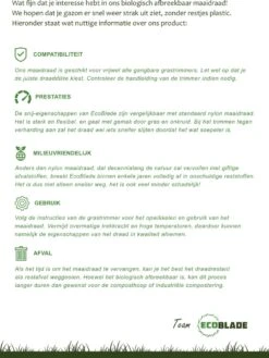 EcoBlade - Fil De Coupe Biodégradable / Fil De Coupe / Fil De Coupe / Fil De Coupe Gazon - 1,6 Mm - 50 Mètres -Vendite Pelouse Pro 901x1200