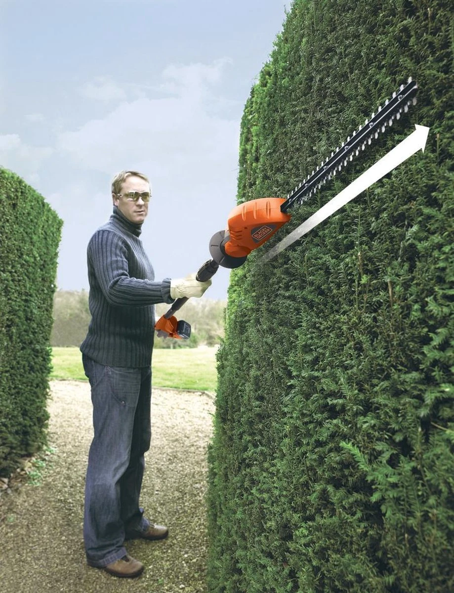 Black & Decker BLACK+DECKER GTC1843L20-QW Taille-haie Sur Mât -18V - 45cm - Avec Batterie Et Chargeur 2 Black & Decker BLACK+DECKER GTC1843L20-QW Taille-haie Sur Mât -18V - 45cm - Avec Batterie Et Chargeur – Image 2