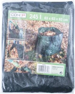 CON:P Square Garden Waste Bag 245Liter - Facile à Nettoyer Les Déchets De Jardin - Tissu En Aluminium Résistant à La Déchirure - Réutilisable - Pliable -Vendite Pelouse Pro 960x1200 4