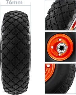 PrimeMatik - Roue De Brouette Massief 2-pack 100 Kg 10x3" 254x76 Mm. Courroie De Rechange Pour Plate-forme De Transport Et Chariots -Vendite Pelouse Pro 960x1200 6