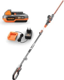 FUXTEC Taille-haie Batterie 20V - Télescopique - SET Avec Batterie (2Ah) Et Chargeur (1A)