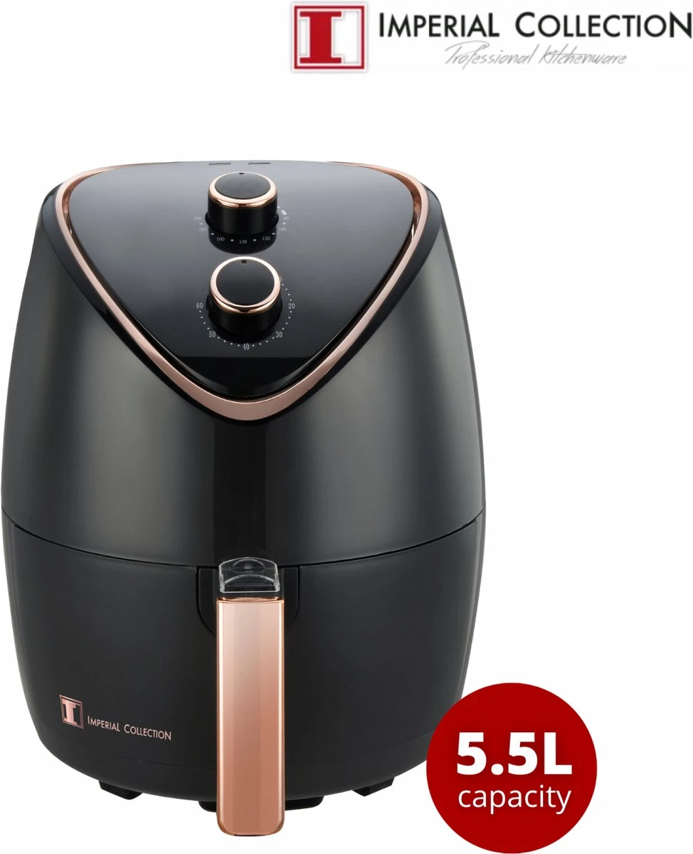 Imperial Collection 1400W Friteuse à Air Sans Huile De Taille Familiale Avec Commande Rotative Manuelle 1 Imperial Collection 1400W Friteuse à Air Sans Huile De Taille Familiale Avec Commande Rotative Manuelle