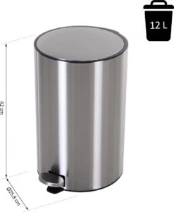 HOMCOM Prullenbak Poubelle Poubelle à Pédale Poubelle Intérieure 12 L Fermeture Amortie Inox PP Soft 15 HOMCOM Prullenbak Poubelle Poubelle à Pédale Poubelle Intérieure 12 L Fermeture Amortie Inox PP Soft -Vendite Pelouse Pro 984x1200 1