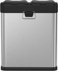 ZAZA Home & Office Poubelle 30 Litres, Tri Des Déchets, 2 X 15 Litres, Poubelle, Poubelle à Pédale Avec Poubelles Intérieures, Pédales Colorées, Système De Séparation Des Déchets Pour La Cuisine, Argent-noir 17 ZAZA Home & Office Poubelle 30 Litres, Tri Des Déchets, 2 X 15 Litres, Poubelle, Poubelle à Pédale Avec Poubelles Intérieures, Pédales Colorées, Système De Séparation Des Déchets Pour La Cuisine, Argent-noir -Vendite Pelouse Pro 984x1200